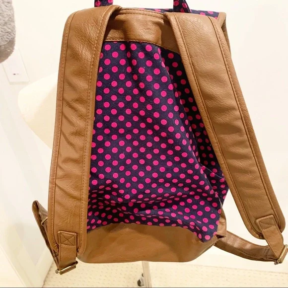 EUC Candies pink polka dot drawstring backpack - Picture 5 of 11